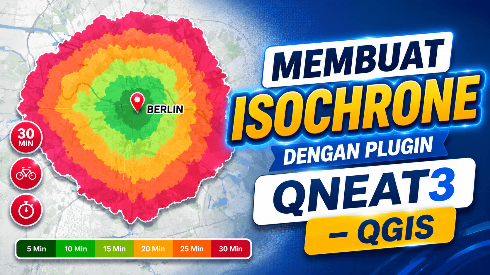 Membuat Isochrone dengan Plugin QNEAT3 - QGIS