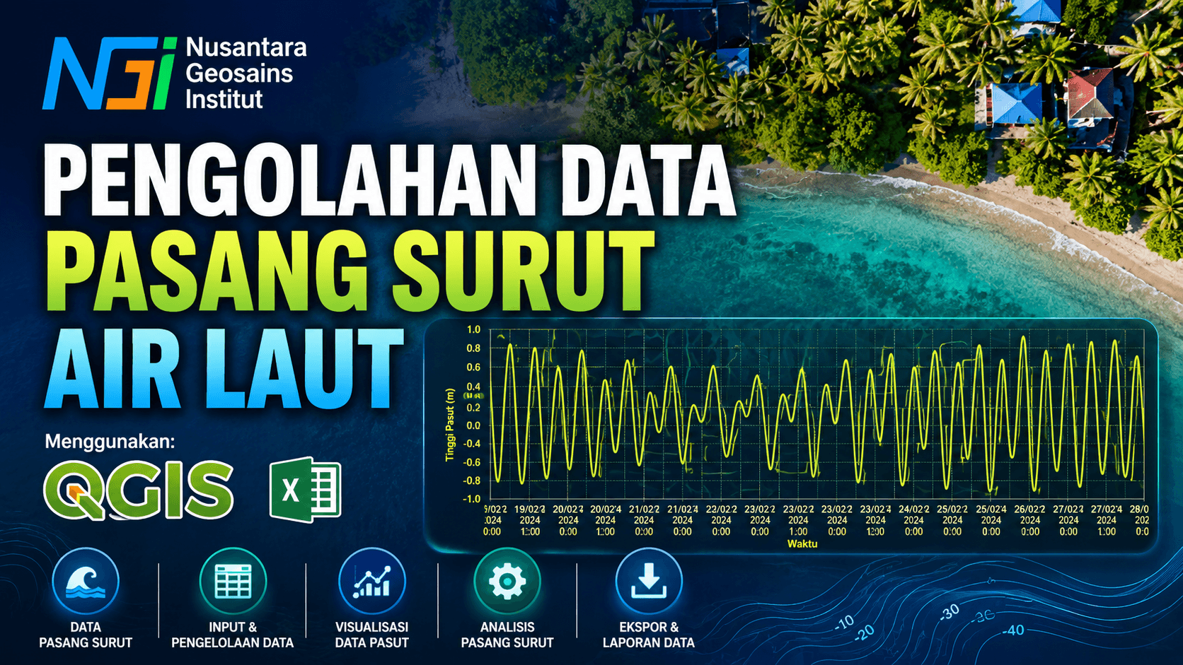 Pengolahan data Pasang Surut Air Laut: QGIS