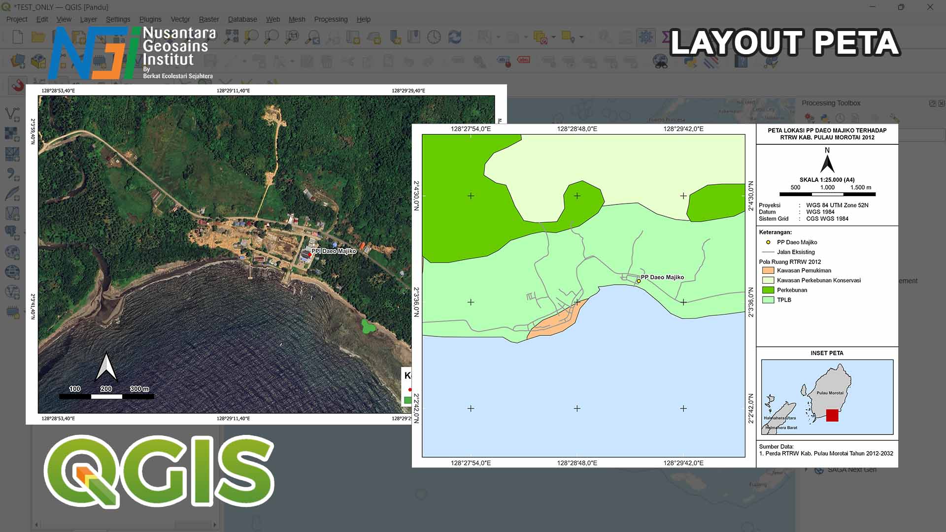 Layout Peta menggunakan QGIS