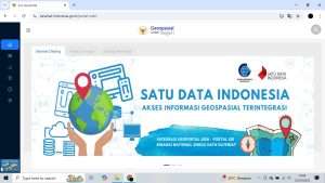 Tampilan website Tanah Air Indonesia Ina-Geoportal milik Badan Informasi Geospasial (BIG)