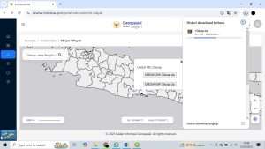 Unduh data per wilayah pada Ina-Geoportal